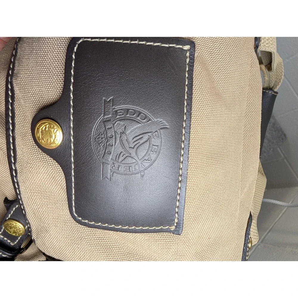 Ford Eddie Bauer Edition Beige Travel Canvas Shoulder Strap Carry Duffle Bag